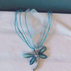 Ladies Turquoise DragonFly Necklace